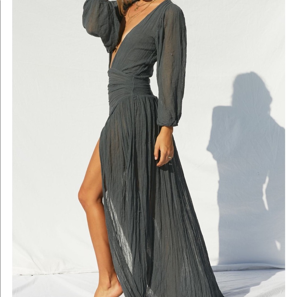 Jens Pirate Booty Lapis gauze maxi dress M/L